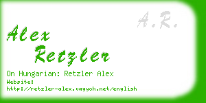 alex retzler business card